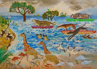 Králíci budou králíci, 2019 (akryl) od Anna Pugh