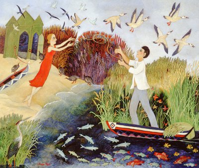 Loď na břeh, 2007 (akryl) od Anna Pugh