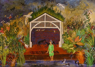 Tewit to Woo, 2018 (akryl) od Anna Pugh