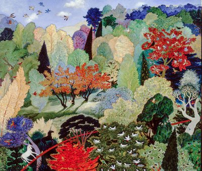 Hnízdící strom, 2007 (akryl) od Anna Pugh