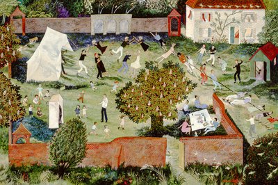 Přetahování lanem, 2000 (akryl) od Anna Pugh