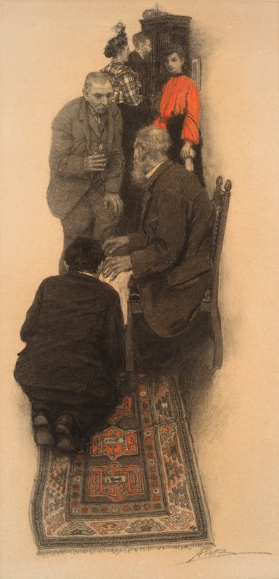 Trvali na tom, aby si oprášili boty... (pastel na papíře) od Anna Whelan Betts