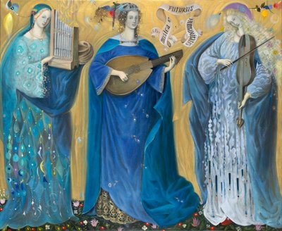 Meditace o Nejsvětější Trojici - podle hudby Oliviera Messiaena, 2007 (olej na belgickém plátně) od Annael Anelia Pavlova