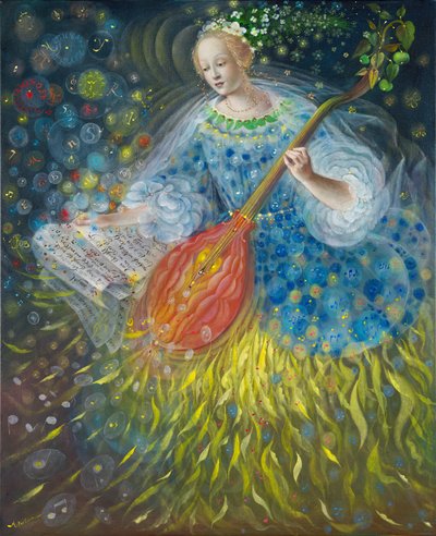 Poiesis-II: Věda, 2014 (olej na belgickém plátně) od Annael Anelia Pavlova