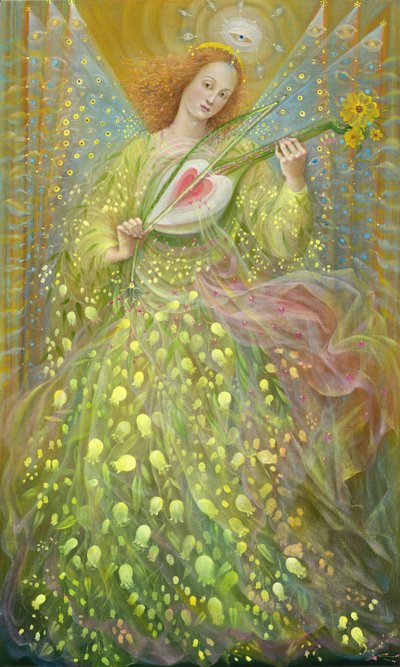 Rozum a milosrdenství (diptych), levý panel, 2018 (olej na belgickém lnu) od Annael Anelia Pavlova