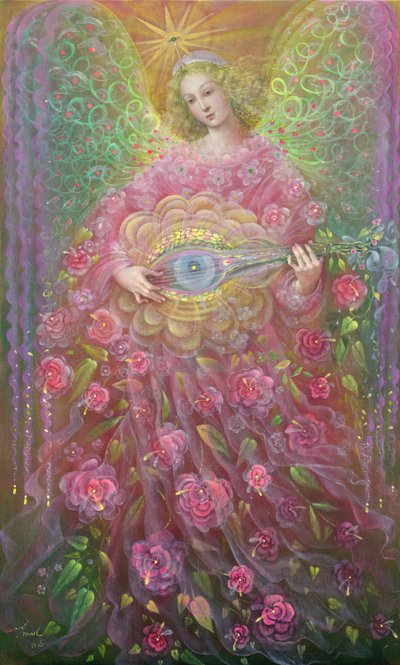 Rozum a milosrdenství (diptych), pravý panel, 2018 (olej na belgickém lnu) od Annael Anelia Pavlova