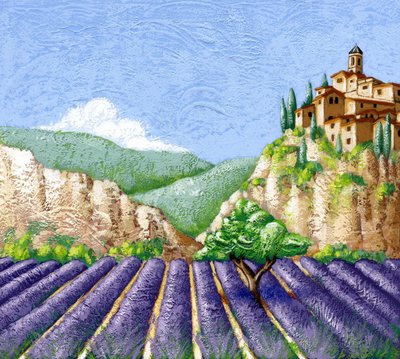 Levandulová pole, 2015 (kvaš) od Annalisa Morrocco