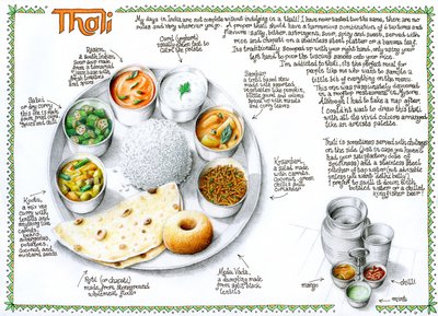 Thali, 2020 (barevná tužka a tužka) od Annalisa Morrocco