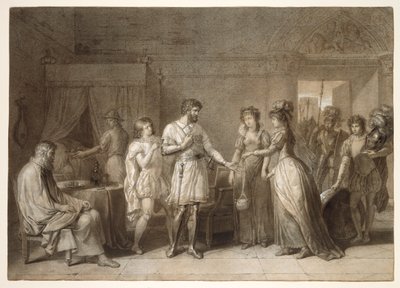 Bayard odmítá dárky své hostitelky v Brescii od Anne-Louis Girodet de Roucy-Trioson