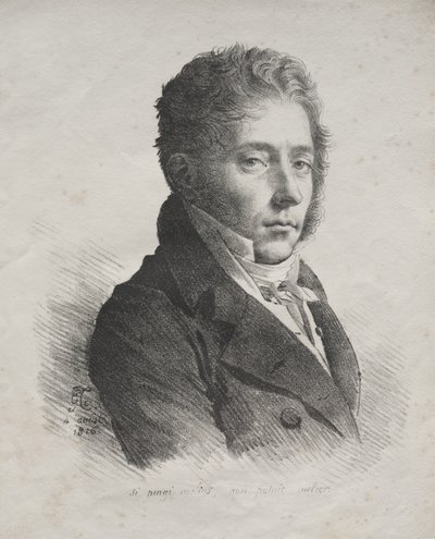 Sbírka litografických statí: Portrét MR. Coupin z La Couperie od Anne-Louis Girodet de Roucy-Trioson