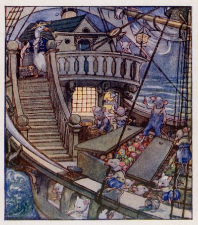 Říkanka: I Saw A Ship A-Sailing (barevné lito) od Anne (after) Anderson