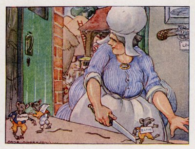 Říkanka: Tři slepé myši (barevné lito) od Anne (after) Anderson