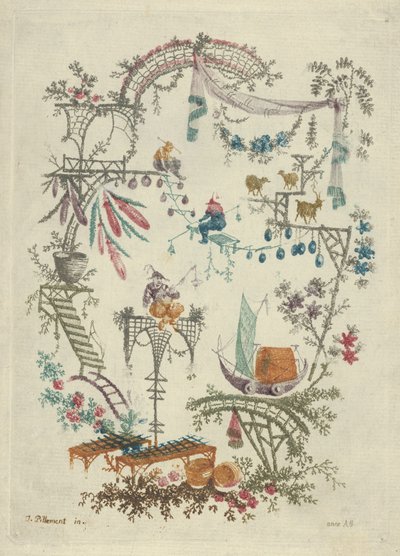 Chinoiserie z New Suite of Chinese Arabesque Notebooks, 1790-99. od Anne Allen