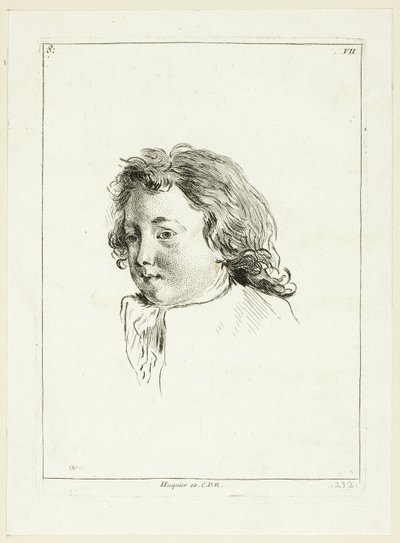Hlava chlapce (otočená doprava) od Anne Claude Philippe Caylus