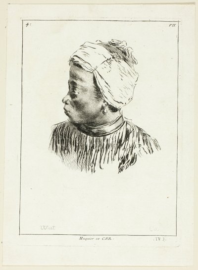 Mustan johtaja (profiili) od Anne Claude Philippe Caylus