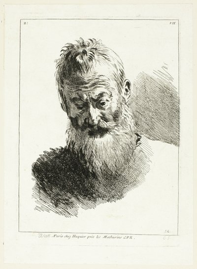 Hlava muže od Anne Claude Philippe Caylus