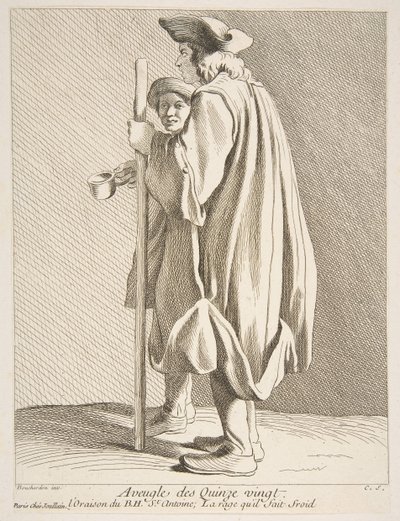 Slepý muž z nemocnice Quinze-Vingts, 1738. od Anne Claude Philippe de Caylus