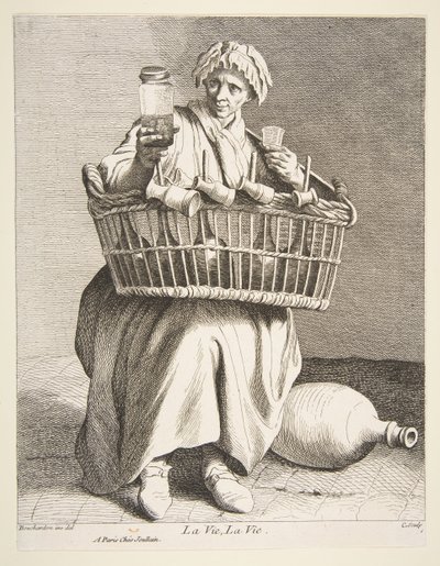 Prodejce brandy, 1737. od Anne Claude Philippe de Caylus