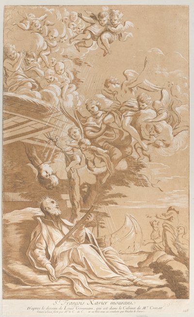 Smrt svatého Františka Xaverského, ca. 1729. od Anne Claude Philippe de Caylus