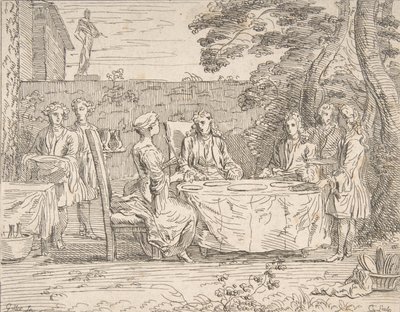 Distinguished Meal, cca 1725-1765. od Anne Claude Philippe de Caylus