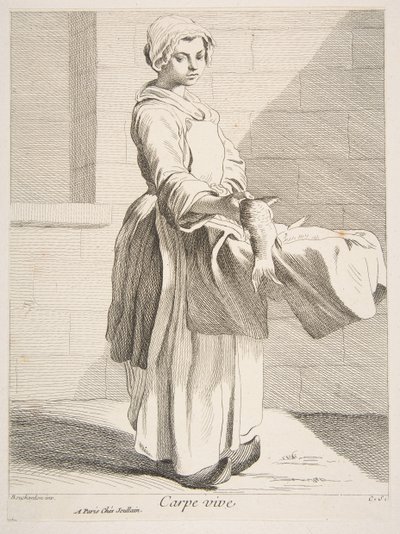 Prodejce ryb, 1738. od Anne Claude Philippe de Caylus