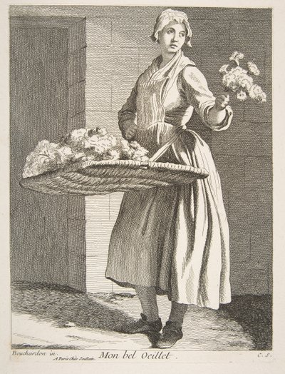 Prodejce květin, 1738. od Anne Claude Philippe de Caylus