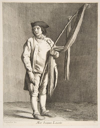 Prodejce krajek, 1738. od Anne Claude Philippe de Caylus