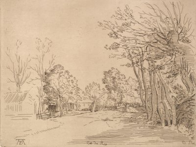 Krajina po Durer.n.d. od Anne Claude Philippe de Caylus
