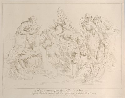 Mojžíš zachráněn faraonovou dcerou, ca. 1729. od Anne Claude Philippe de Caylus