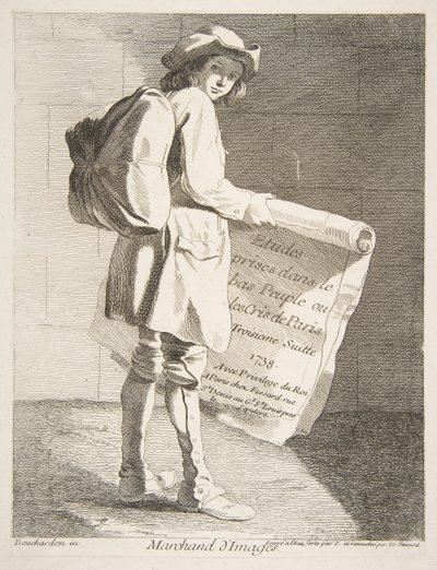 Prodejce obrázků, 1738. od Anne Claude Philippe de Caylus