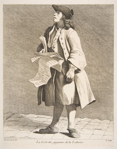 Čtení vítězů loterie, 1746. od Anne Claude Philippe de Caylus