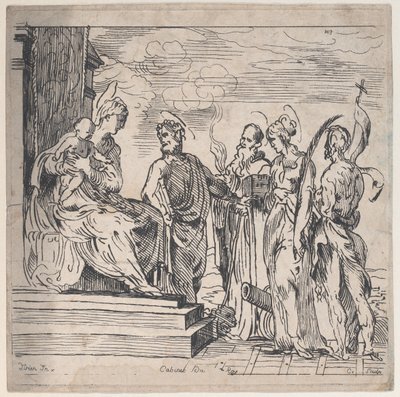 Panna a dítě se čtyřmi svatými, 18. století. od Anne Claude Philippe de Caylus
