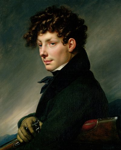 Portrét mladého muže jako lovec, 1811 od Anne Louis Girodet de Roucy Trioson