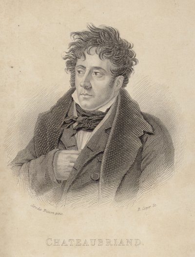 Portrét vikomta de Chateaubriand od Anne-Louis Girodet de Roucy-Trioson