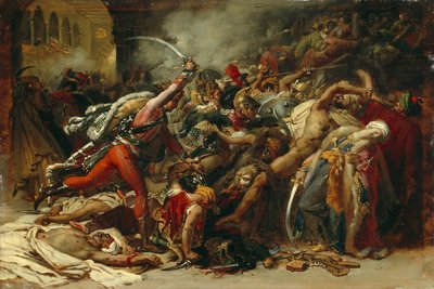 Vzpoura v Káhiře, kolem roku 1810 od Anne Louis Girodet de Roucy Trioson
