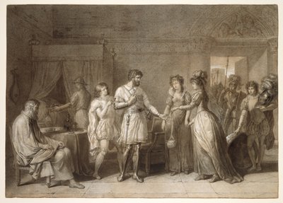 Bayard odmítá dárky své hostitelky v Brescii od Anne Louis Girodet de Roussy Trioson