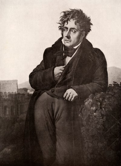 Francois-Rene, vikomt de Chateaubriand, francouzský spisovatel a diplomat, počátek 19. století. od Anne Louis Girodet de Roussy Trioson