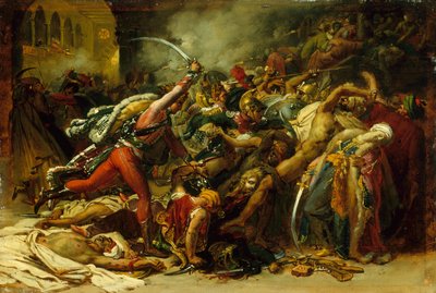 Náčrt vzpoury v Káhiře od Anne Louis Girodet de Roussy Trioson