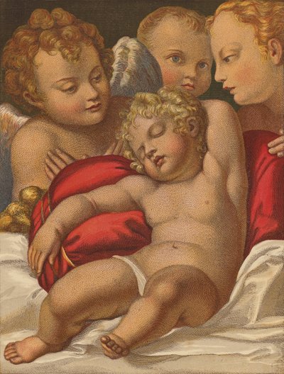 Dítě Spasitel. (barevná litografie) od Annibale (after) Carracci