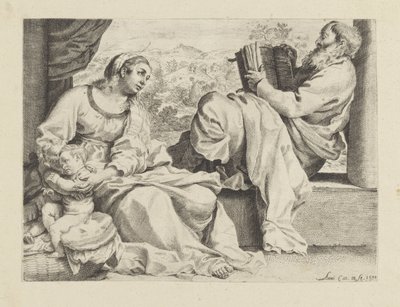 Svatá rodina s mladým Janem Křtitelem od Annibale Carracci