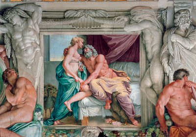 Jupiter a Juno Fresco od Annibale Carracciho (Annibal Carrache) (1560-1609). 1597-1600 Řím, Palazzo Farnese od Annibale Carracci