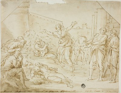 Smutek nad tělem svatého Štěpána od Annibale Carracci