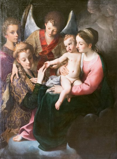 Mystická svatba svaté Kateřiny od Annibale Carracci