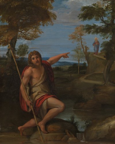 Svatý Jan Křtitel vydávající svědectví, ca. 1600. od Annibale Carracci