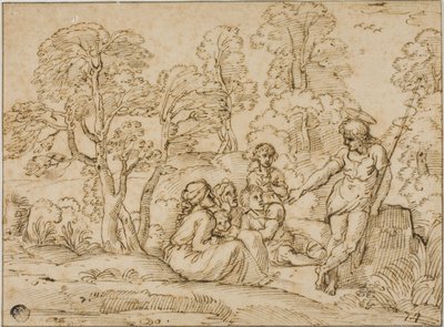 Kázání svatého Jana Křtitele od Annibale Carracci