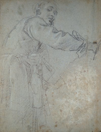 Studie zahalené mužské postavy, 1580-1609 od Annibale Carracci