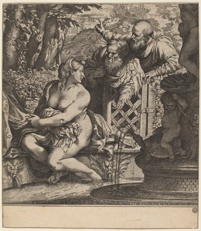Susanna a starší od Annibale Carracci