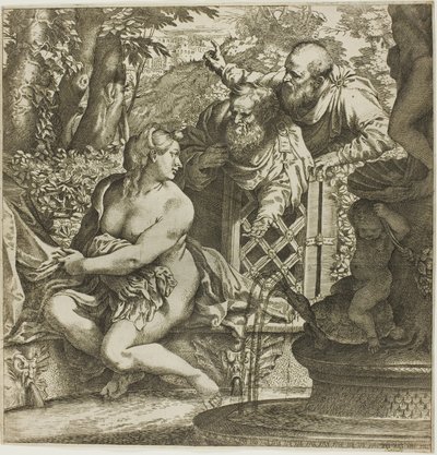 Susanna a starší od Annibale Carracci