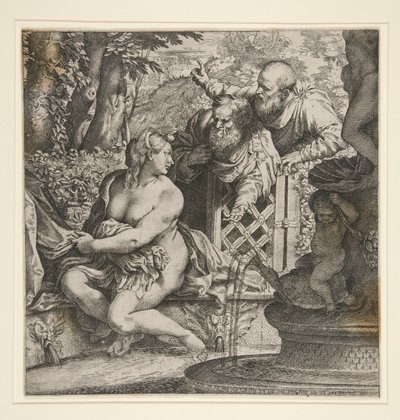 Susannah a starší od Annibale Carracci