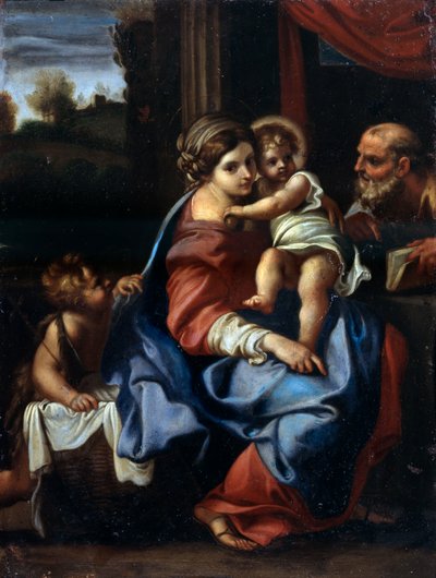Svatá rodina s Janem Křtitelem jako chlapec, konec 16. nebo začátek 17. století. od Annibale Carracci